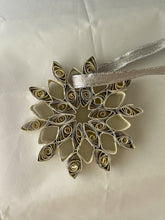 Load image into Gallery viewer, Quilled Snowflake Book Ornament
