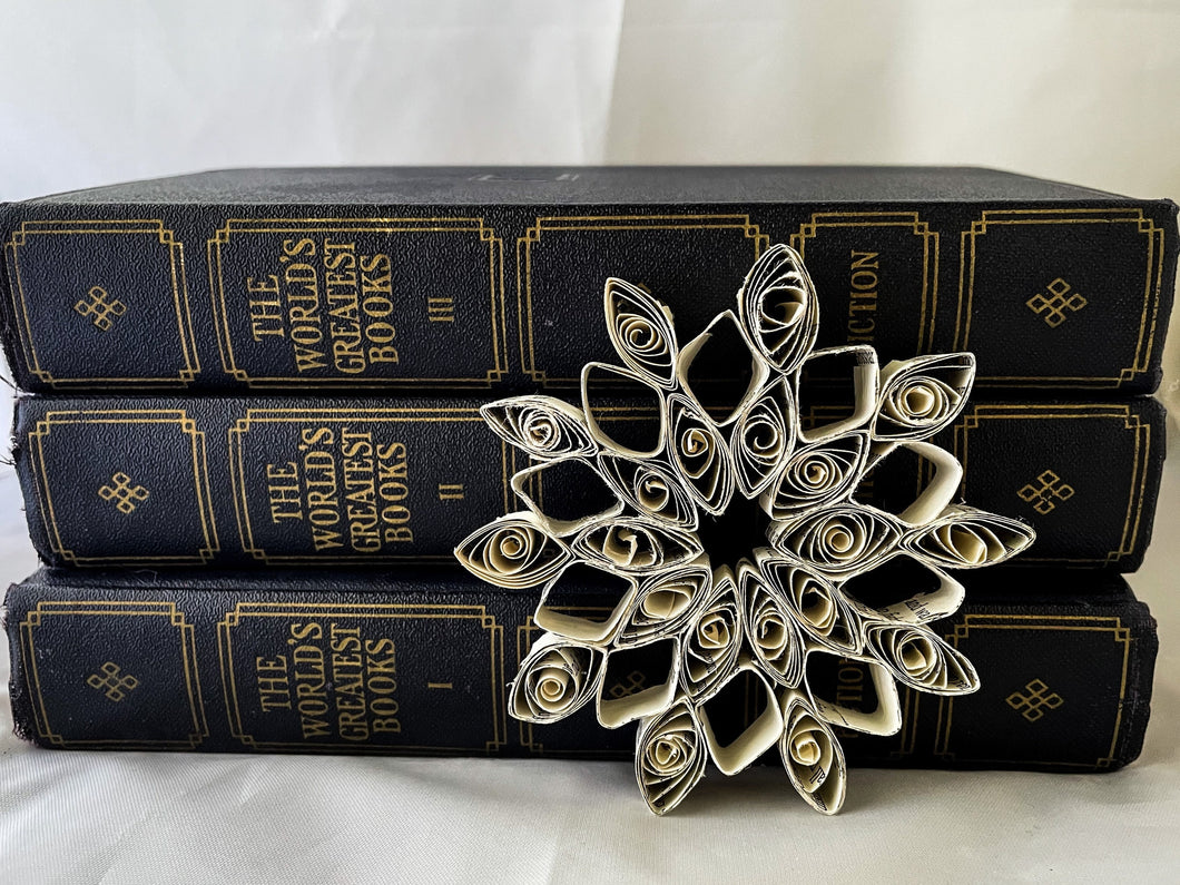 Quilled Snowflake Book Ornament